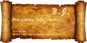 Marjanov Jázmin névjegykártya